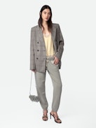 Sofia Jogging Bottoms - Grey jogging bottoms with drawstring ties and ZV print.