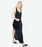Giada Skirt - Long slit skirt with elastic waistband.