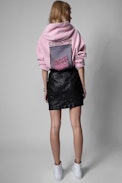 Sudadera Georgy Photoprint Love - Sudadera rosa con capucha de mujer Love Yourself