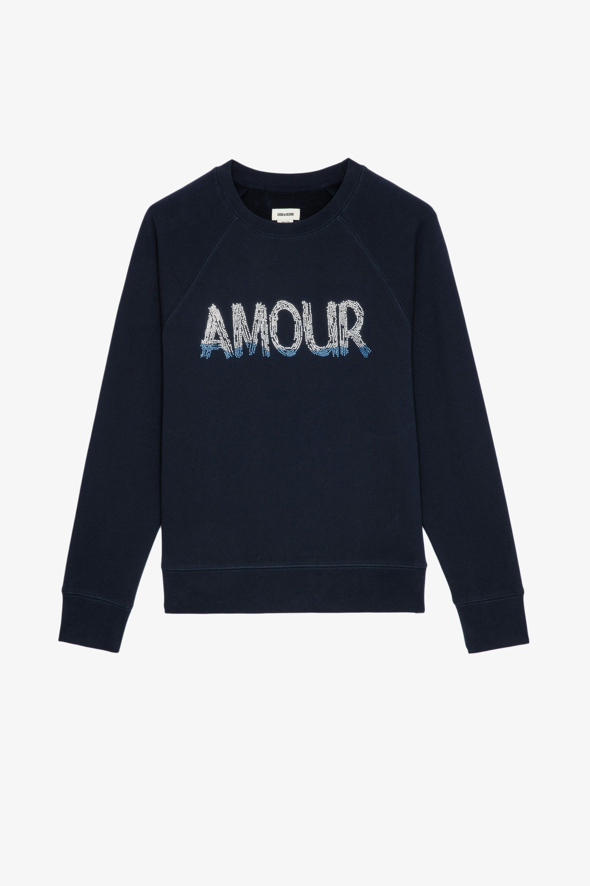 Upper Amour Strass Sweatshirt - Women's navy blue sweatshirt with rhinestones.