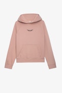 Sweatshirt Georgy Photoprint Heart - Sweatshirt en coton rose à imprimé photo femme