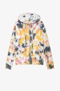 Felpa Spencer Tie Dye - Felpa in cotone tie&dye con zip e strass donna