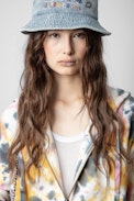 Felpa Spencer Tie Dye - Felpa in cotone tie&dye con zip e strass donna