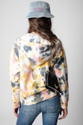 Felpa Spencer Tie Dye - Felpa in cotone tie&dye con zip e strass donna