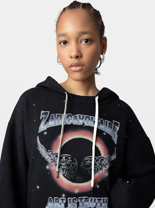 Elisio Sweatshirt - Hooded sweatshirt featuring concert print and rhinestones.
