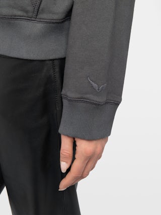 Georgy Sweatshirt - Hooded sweatshirt with long sleeves and rhinestone print on the front.