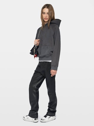 Georgy Sweatshirt - Hooded sweatshirt with long sleeves and rhinestone print on the front.