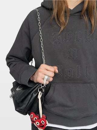 Georgy Sweatshirt - Hooded sweatshirt with long sleeves and rhinestone print on the front.