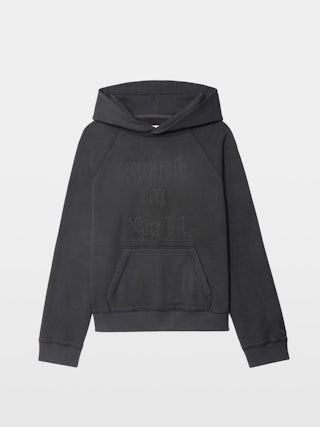 Georgy Sweatshirt - Hooded sweatshirt with long sleeves and rhinestone print on the front.