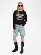 Felpa Upper - Felpa a maniche lunghe con stampa strass sul davanti.