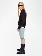 Felpa Upper - Felpa a maniche lunghe con stampa strass sul davanti.