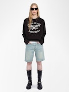 Felpa Upper - Felpa a maniche lunghe con stampa strass sul davanti.