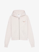 Felpa Mia - Felpa con cappuccio e chiusura zip con stampa e strass sul retro.