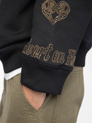 Georgy Sweatshirt - Hooded sweatshirt with long sleeves featuring rhinestone multicusto.