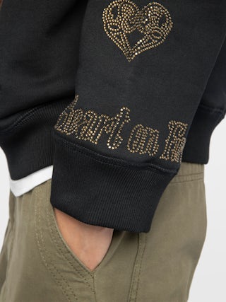 Sweatshirt Georgy - Sweatshirt à capuche manches longues avec multicusto strass.