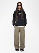Camiseta Tunecina Georgy - Camiseta Tunecina con capucha y mangas largas con multicusto de strass.