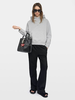 Georgy Diamanté Sweatshirt - Long-sleeved hooded sweatshirt with multi-rhinestone customization.