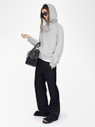 Georgy Sweatshirt - Long-sleeved hooded sweatshirt with multi-rhinestone customization.