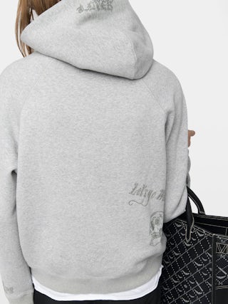 Georgy Diamanté Sweatshirt - Long-sleeved hooded sweatshirt with multi-rhinestone customization.