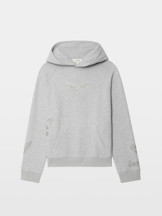 Georgy Diamanté Sweatshirt - Long-sleeved hooded sweatshirt with multi-rhinestone customization.