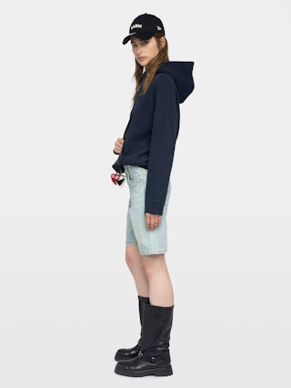 Sweatshirt Georgy - Sweatshirt à capuche avec photoprint strass au dos.