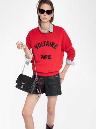 Upper Sweatshirt - Long-sleeved sweatshirt with wording patch on the front.