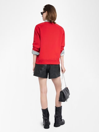 Upper Sweatshirt - Long-sleeved sweatshirt with wording patch on the front.