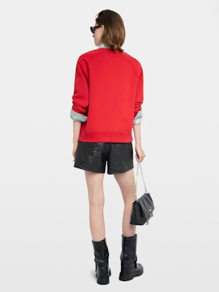 Sudadera Upper - Sudadera de manga larga con parche de texto en la parte delantera.