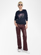 Camiseta Tunecina Upper - Camiseta Tunecina de manga larga con estampado y strass en la parte delantera y trasera.