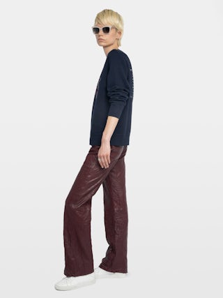 Sweatshirt Upper - Sweatshirt manches longues avec imprimé et strass à l'avant et le dos.