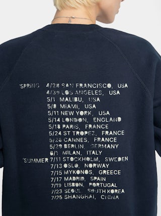 Sweatshirt Upper - Sweatshirt manches longues avec imprimé et strass à l'avant et le dos.