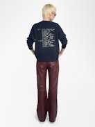 Camiseta Tunecina Upper - Camiseta Tunecina de manga larga con estampado y strass en la parte delantera y trasera.