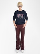 Camiseta Tunecina Upper - Camiseta Tunecina de manga larga con estampado y strass en la parte delantera y trasera.