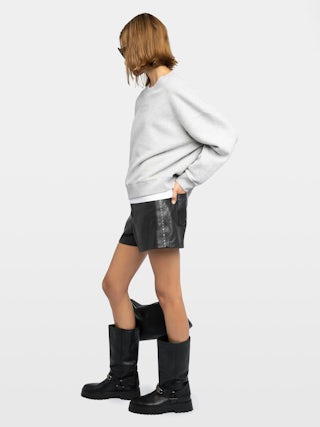 Sweatshirt Mira - Sweatshirt col rond avec customisation strass.