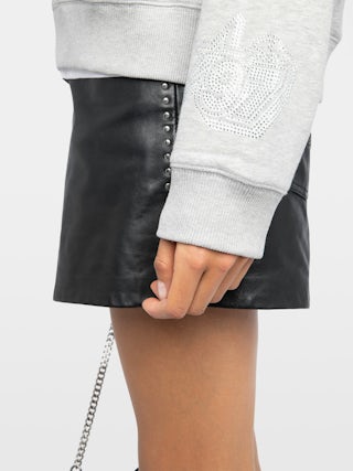 Sweatshirt Mira - Sweatshirt col rond avec customisation strass.