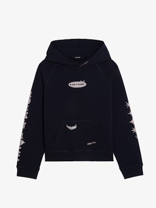 Georgy Sweatshirt - Hooded sweatshirt with rhinestone multicustomisation.