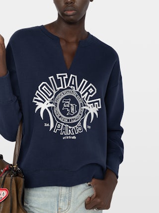 Sweatshirt Olive - Sweatshirt manches longues avec blason sur le devant.