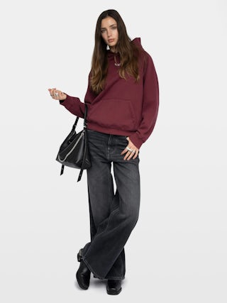 Georgy Embellished Sweatshirt - Hooded sweatshirt with print and rhinestones on the back.