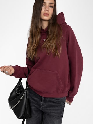 Georgy Sweatshirt - Hooded sweatshirt with print and rhinestones on the back.