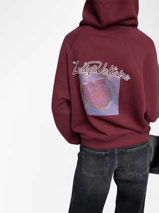 Georgy Sweatshirt - Hooded sweatshirt with print and rhinestones on the back.