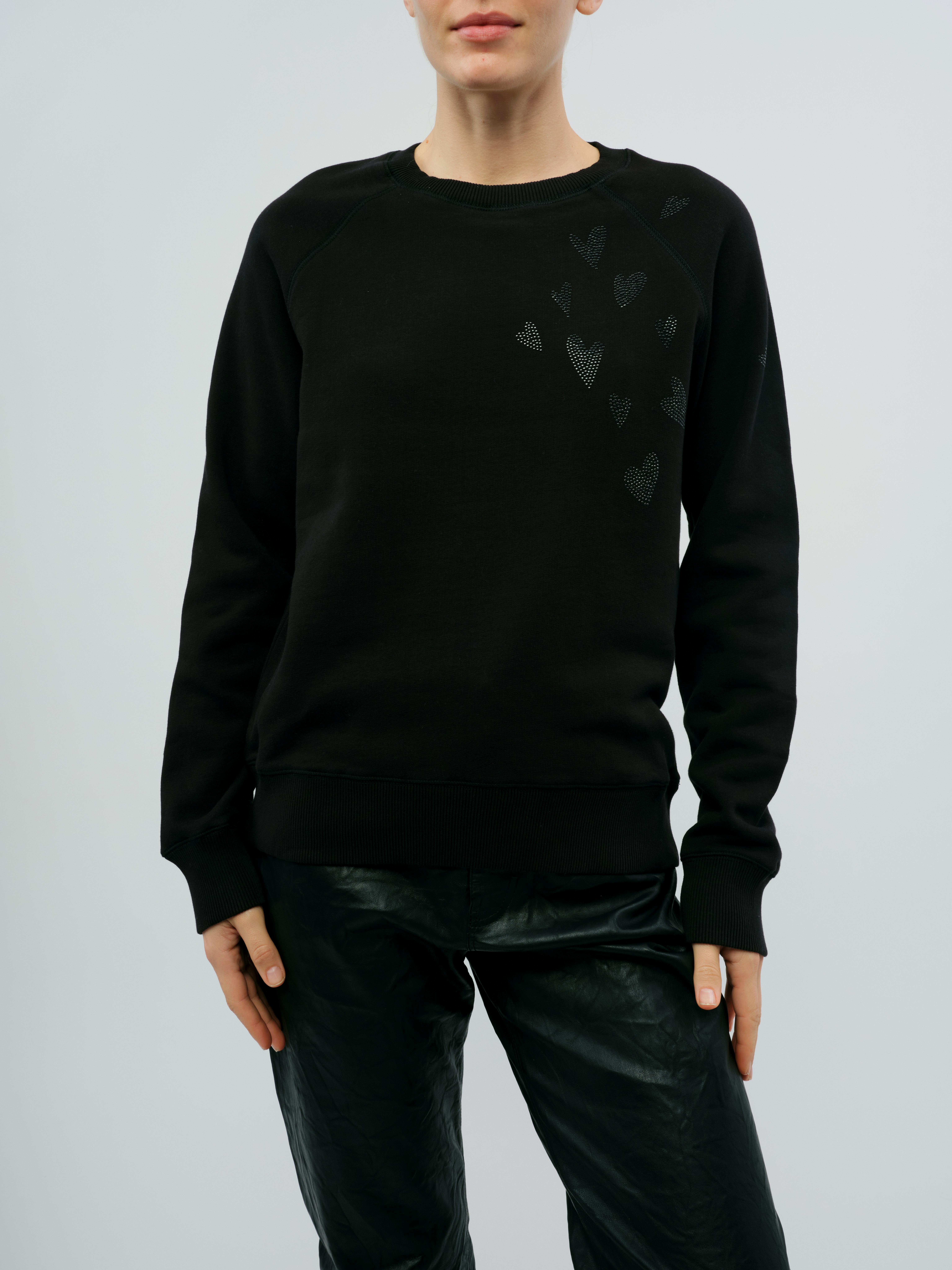 Upper Rain Heart Sweatshirt - Cozy sweatshirt with a small heart graphic.