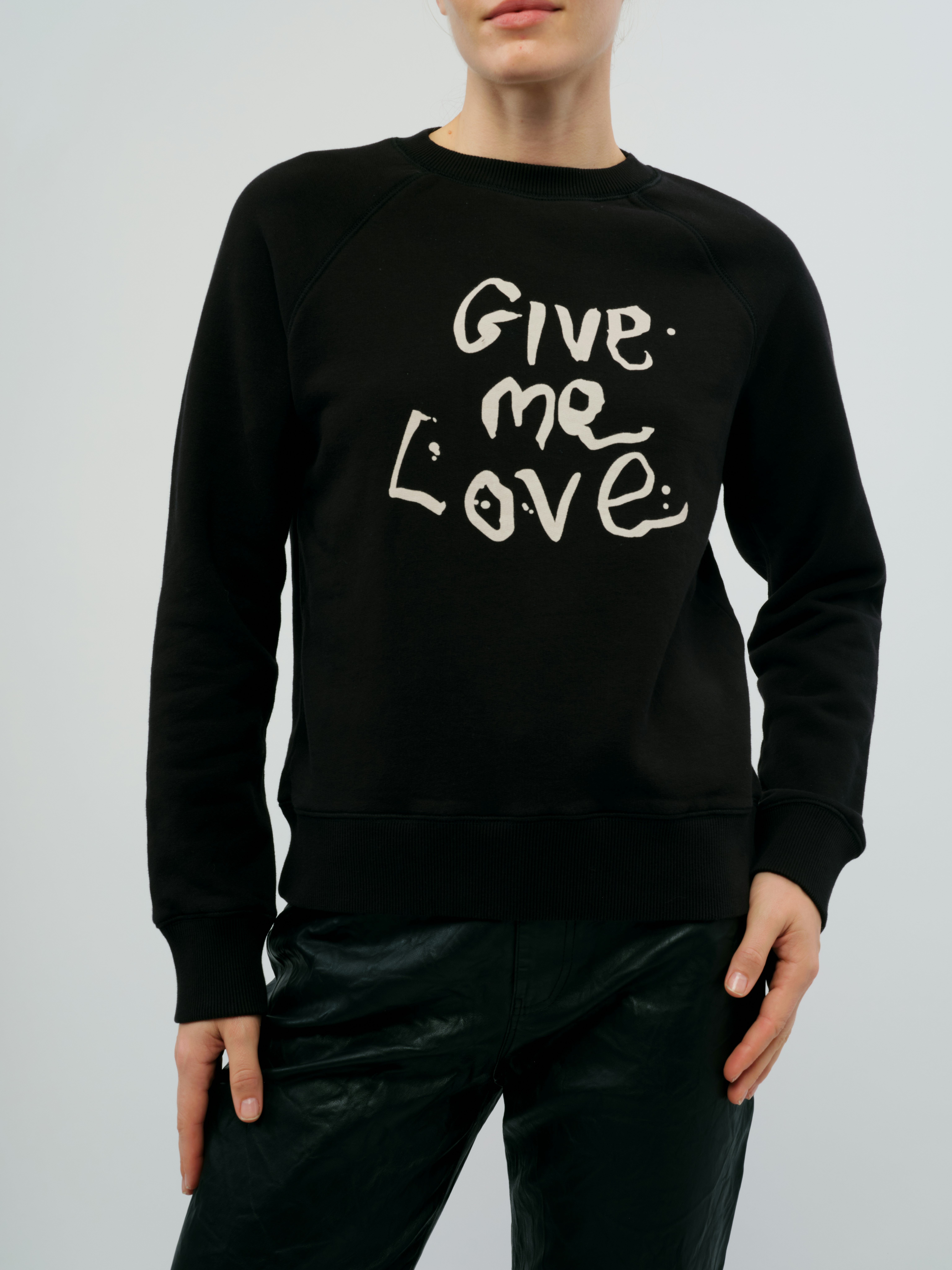 Upper Give Me Love Sweatshirt - Casual sweatshirt with “Give Me Love” print.