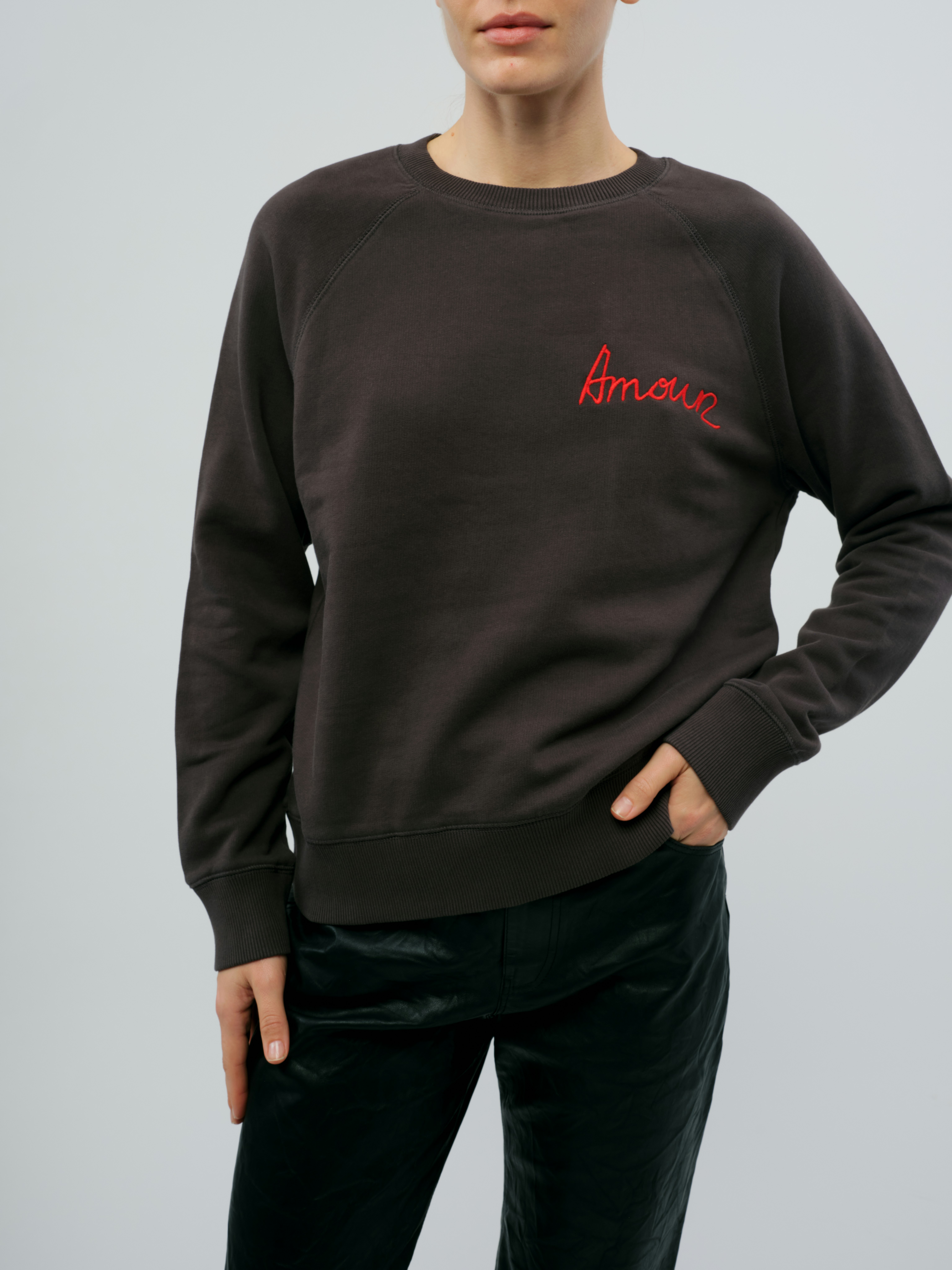Upper Amour Embroidered Sweatshirt - Sweatshirt with embroidered “Amour” detailing.
