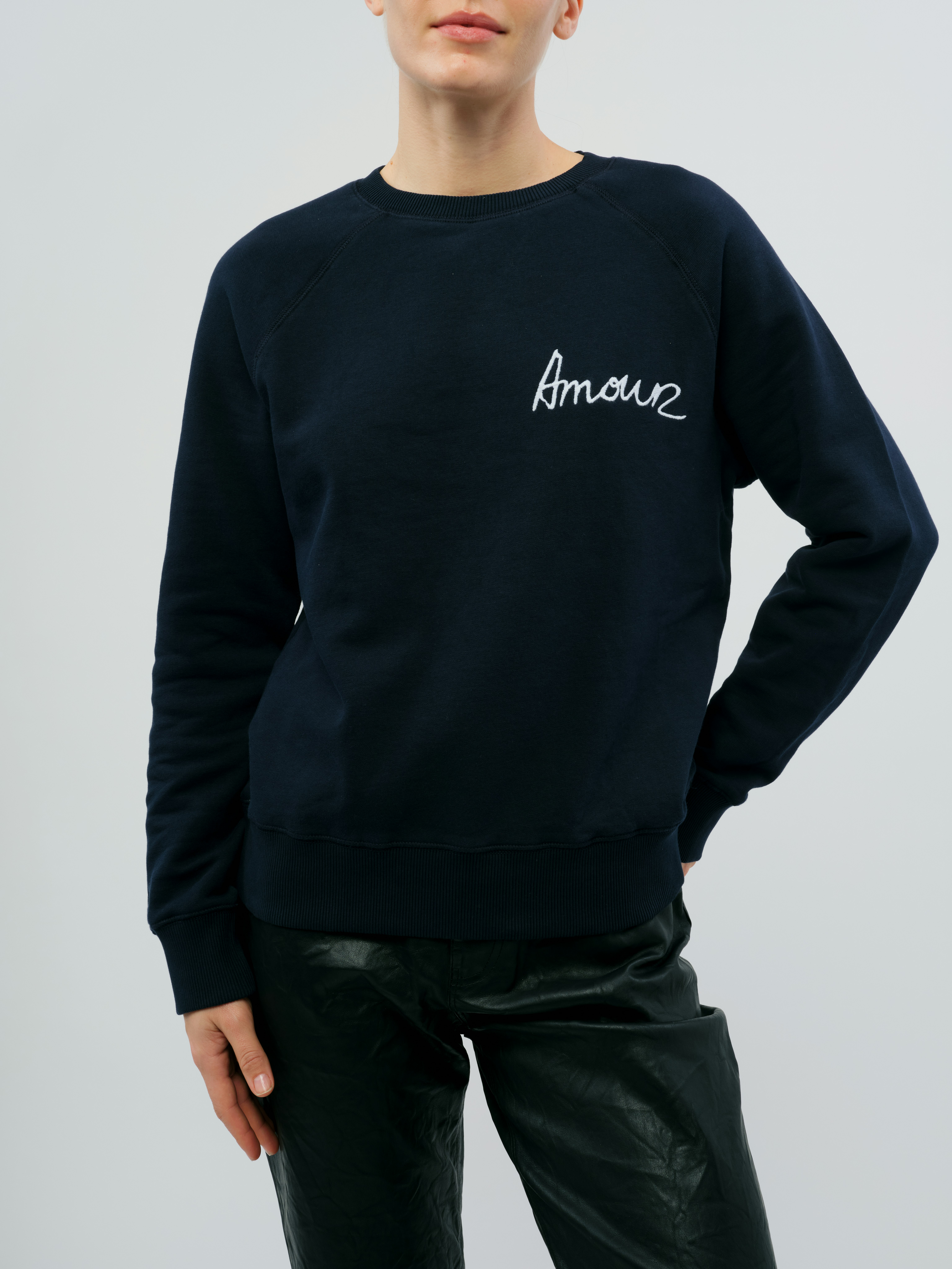 Upper Amour Embroidered Sweatshirt - Sweatshirt with embroidered “Amour” detailing.