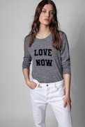 T-Shirt Willy - T-shirt gris Love Now à manches longues Femme