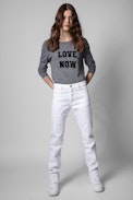T-Shirt Willy - T-shirt gris Love Now à manches longues Femme