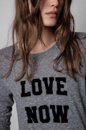 T-Shirt Willy - T-shirt gris Love Now à manches longues Femme
