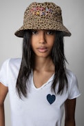 Enjoy Today Henley T-shirt - Women’s Henley T-shirt flaunting the mantra “Enjoy Today” and crystal embellishment