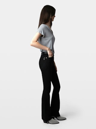 Henley T-Shirt - Henley T-shirt adorned with jewelled buttons.