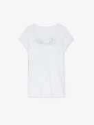 Tunisien Amour Strass - T-shirt tunisien en coton blanc orné d'une inscription "Amour" en strass au dos.